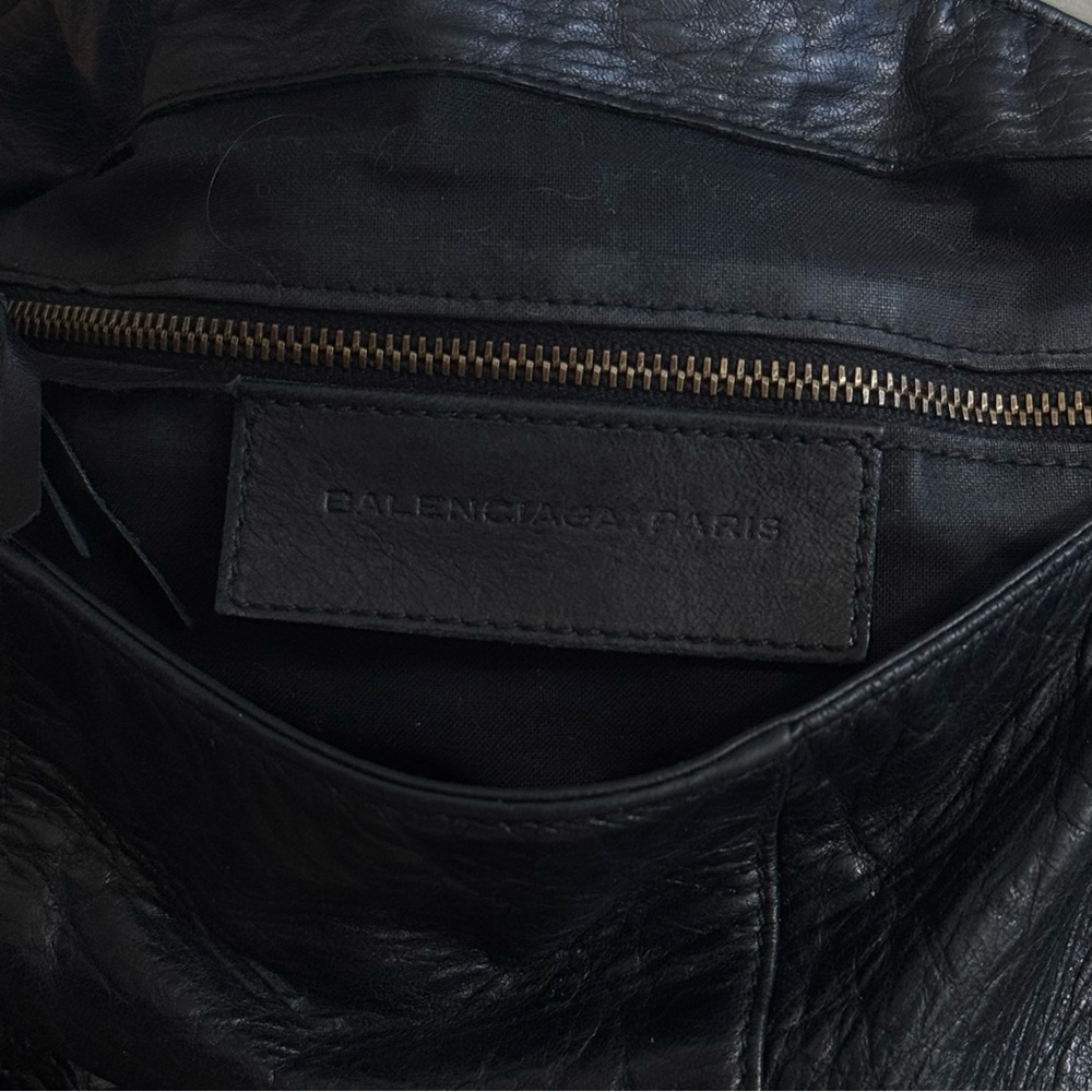 Balenciaga Motocross Black Leather Hobo Bag - Picture 6 of 8